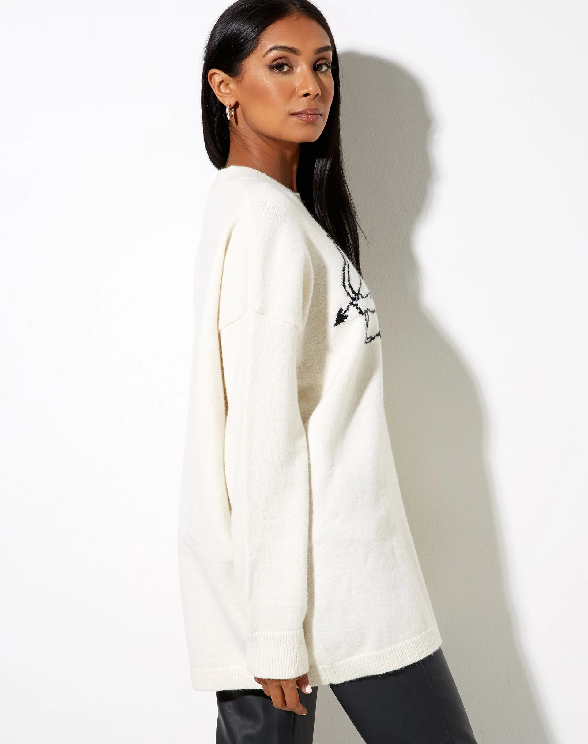 Lulees Pullover aus Strick Elfenbein Cherub Schwarz - Image 4