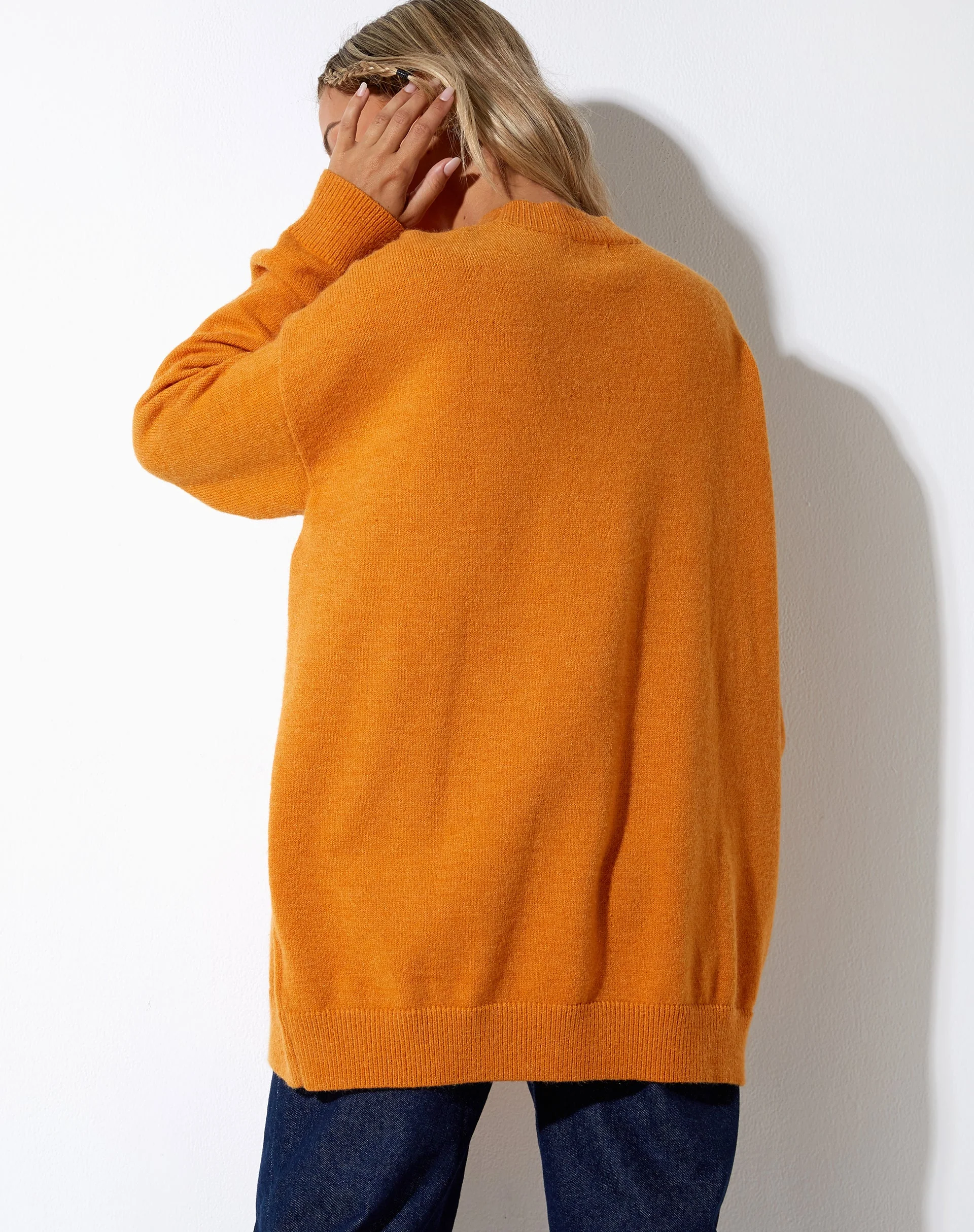Lulees Pullover in Orange Atomic - Image 4