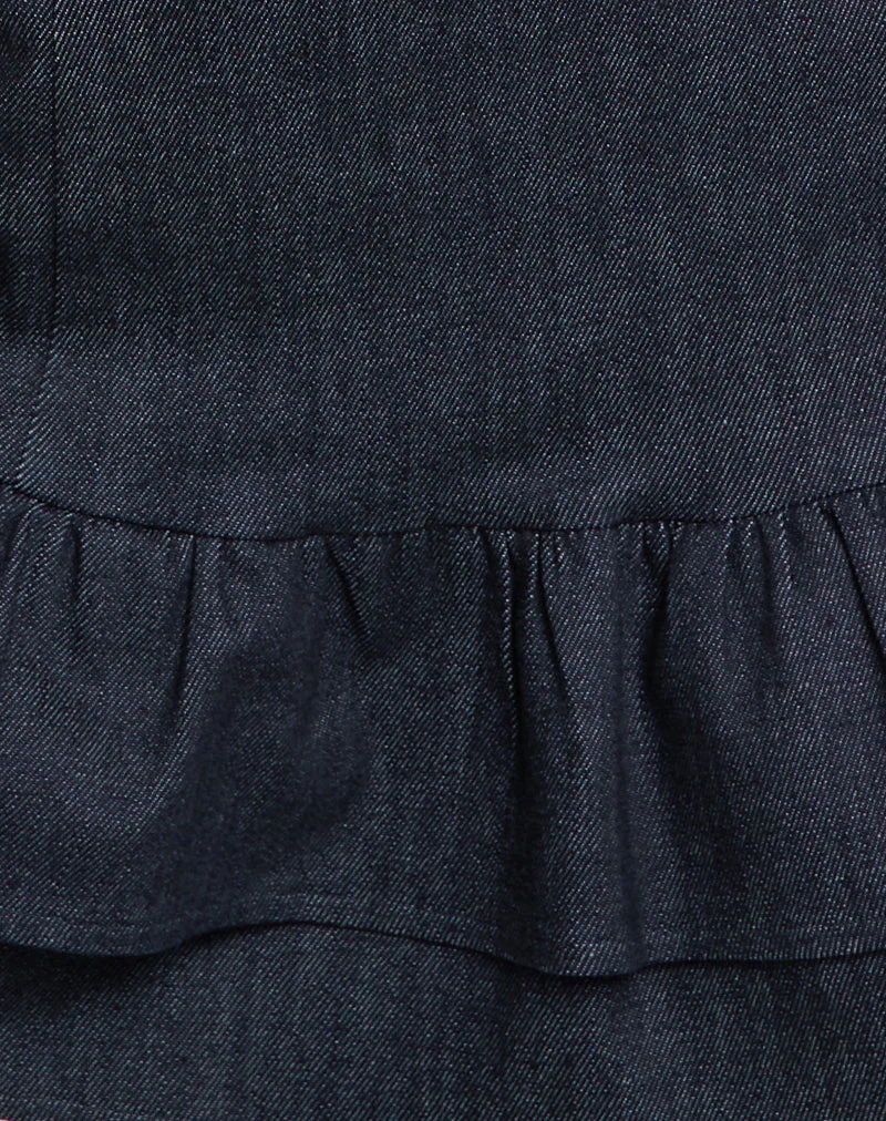 Luminis Minikleid aus dunklem Denim Indigo - Image 6