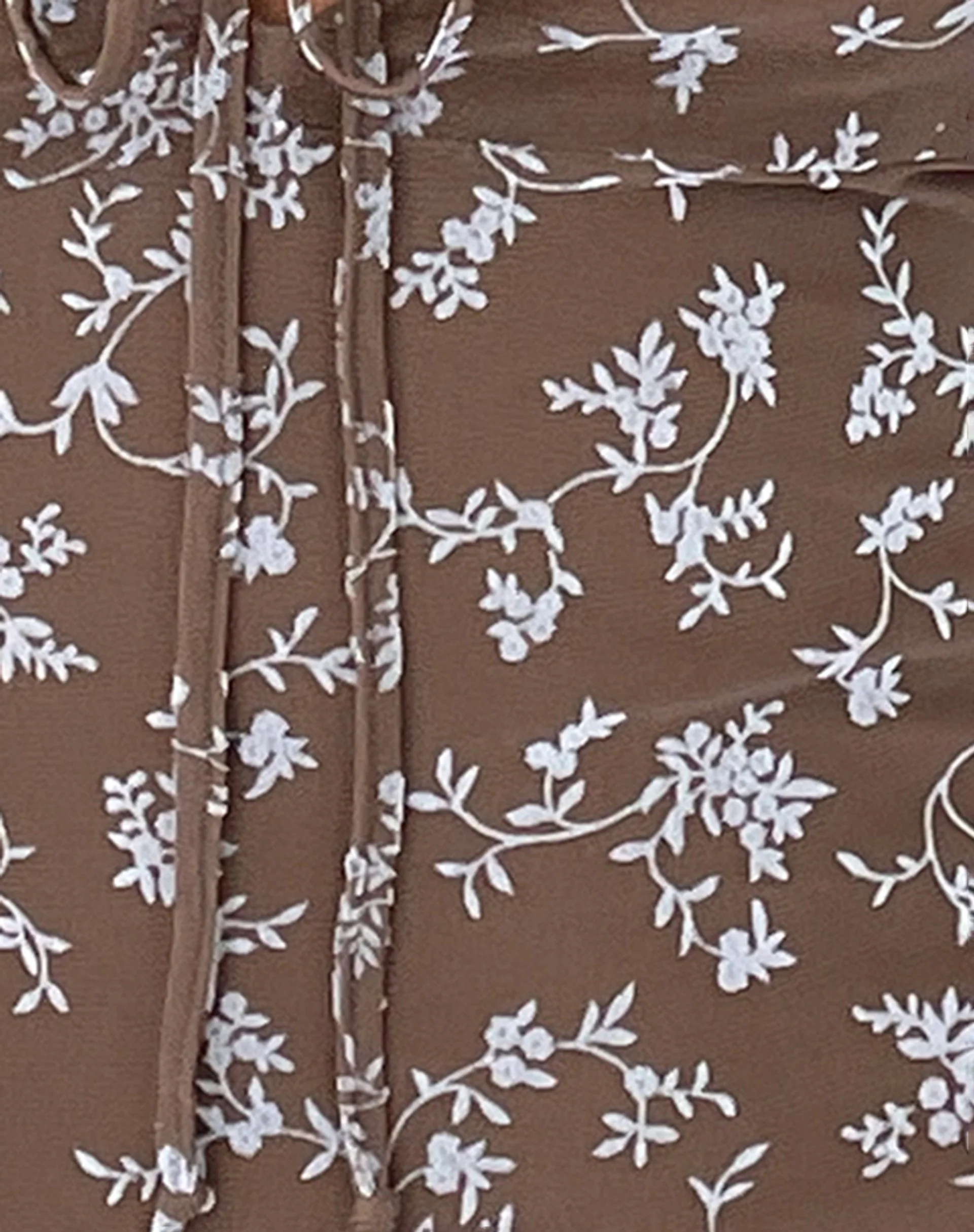 Lunama Midikleid in Botanikerflock Dunkel-Taupe - Image 6