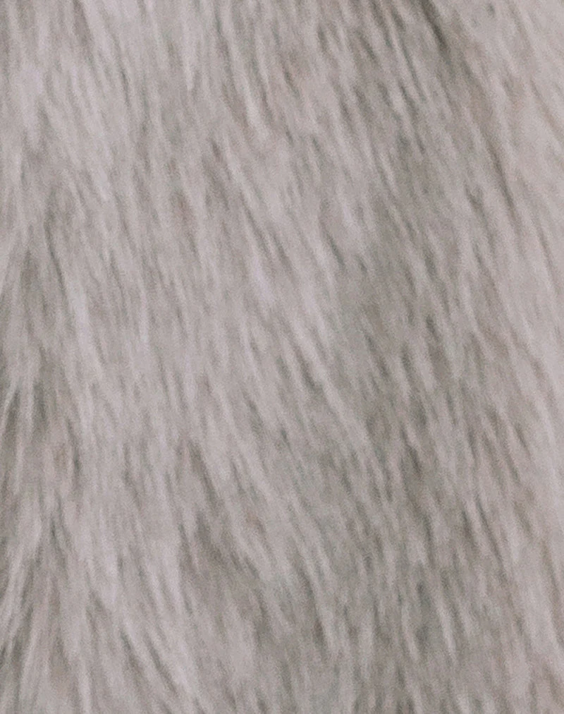Lupita Jacke aus Kunstpelz Taupe - Image 6