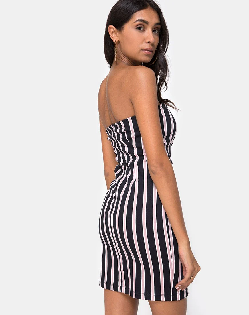 Luveries Kleid in Formal Stripe - Image 2