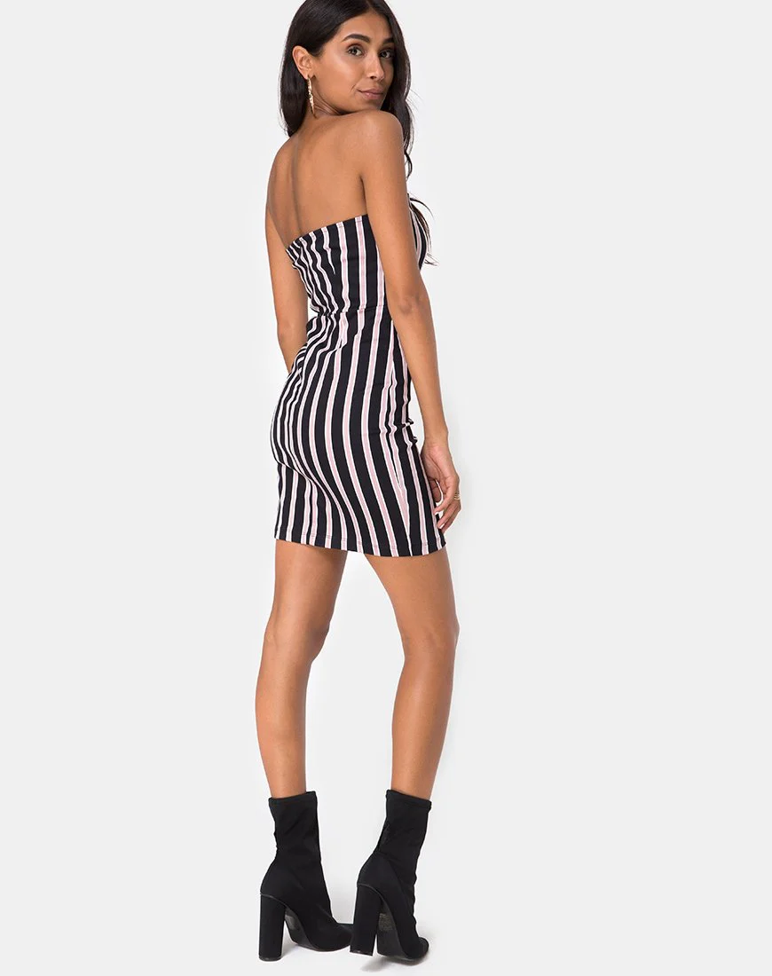 Luveries Kleid in Formal Stripe - Image 4