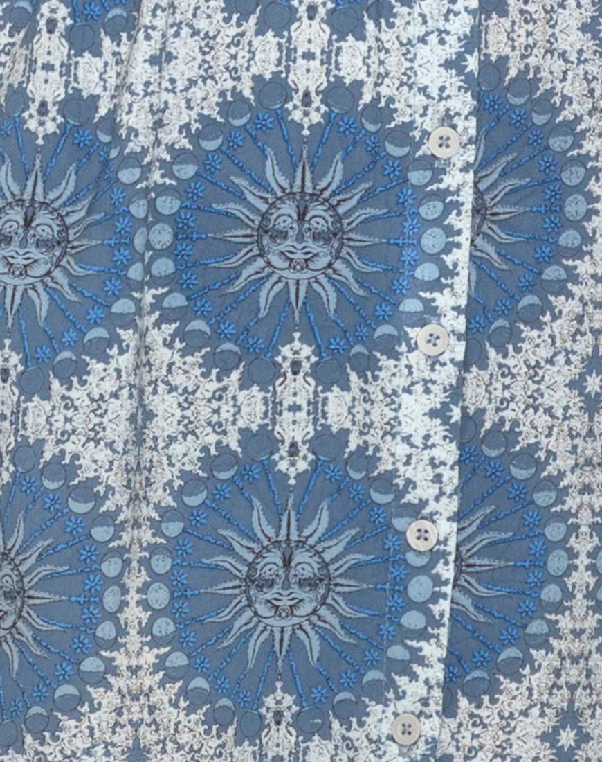 Leier Kleid in Mondgesicht Blau - Image 5