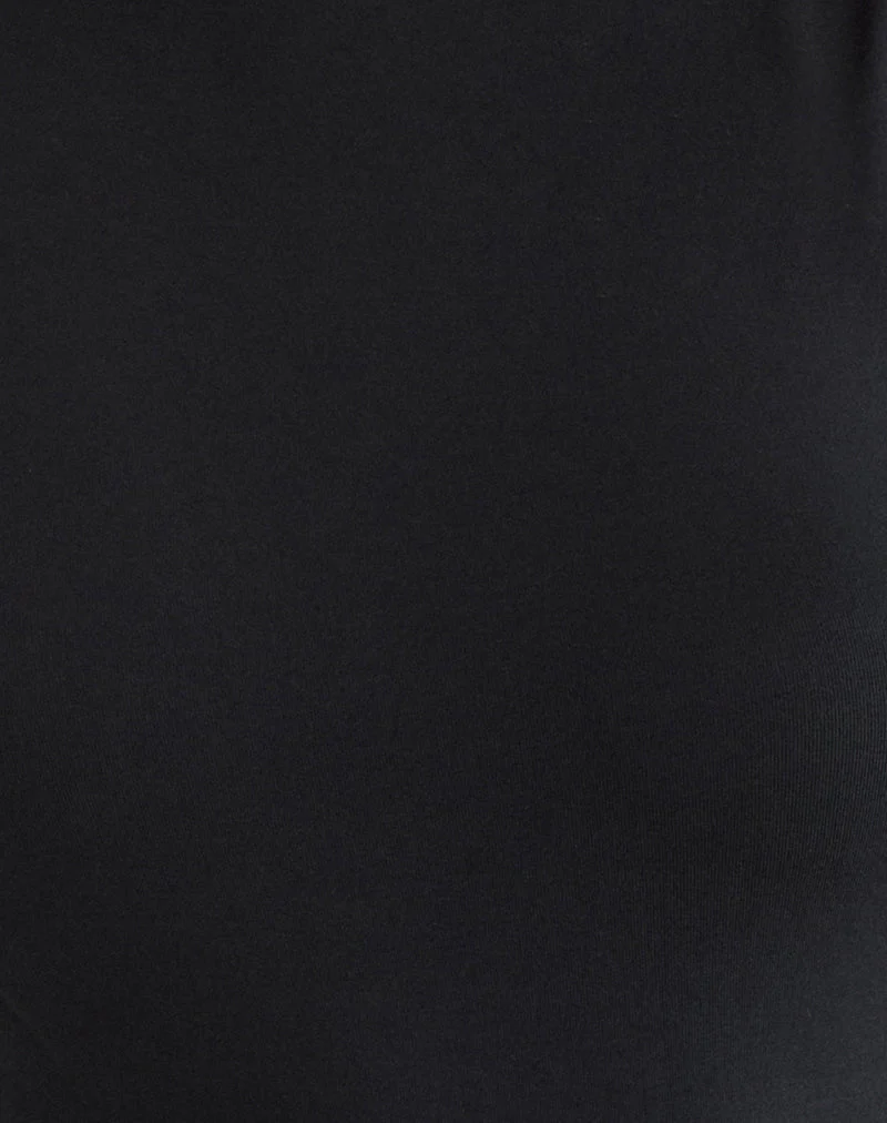 Lysan High Neck Vest Top in Jersey Black - Image 6