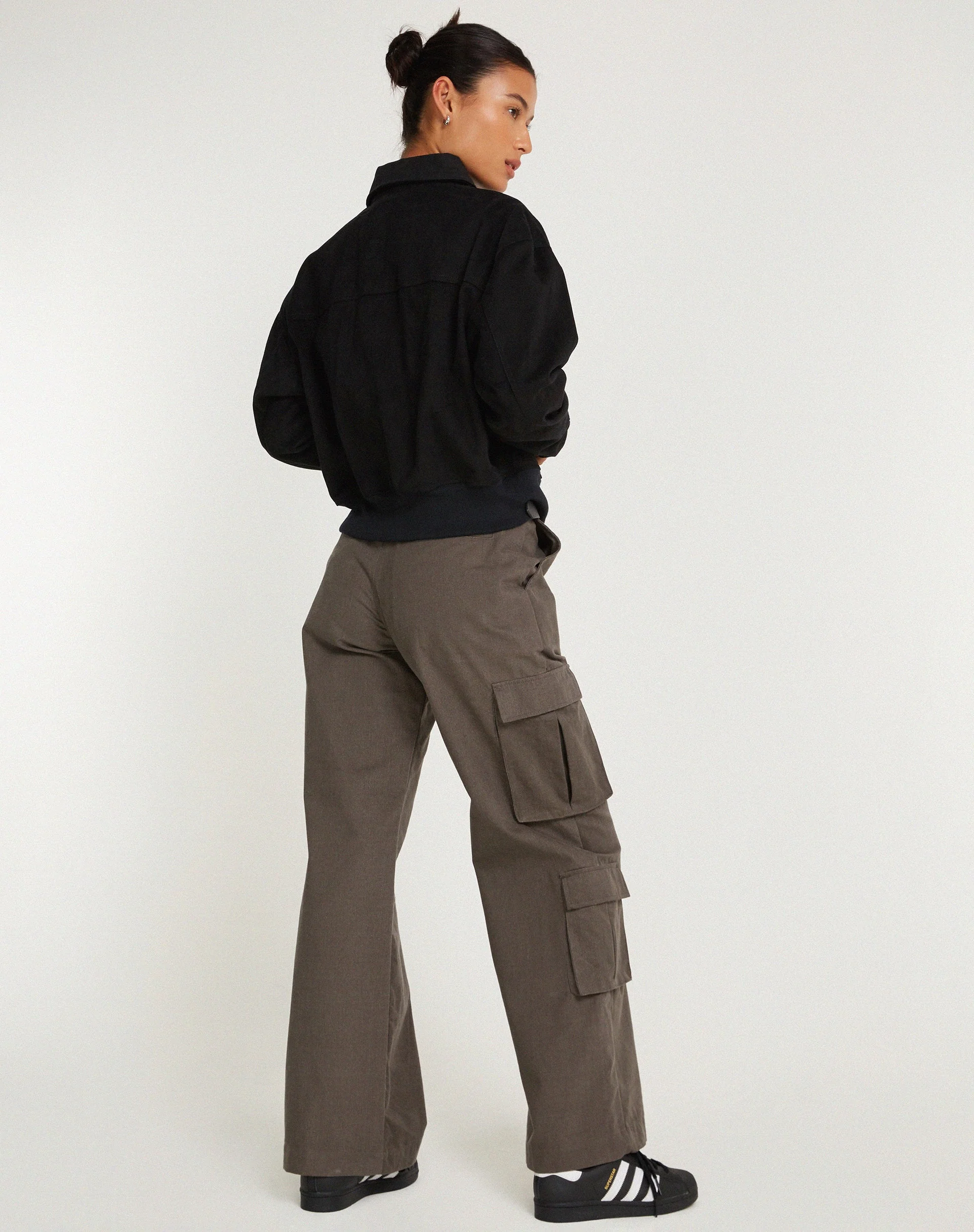 MA2 Jacke aus Twill-Wildleder Schwarz - Image 4
