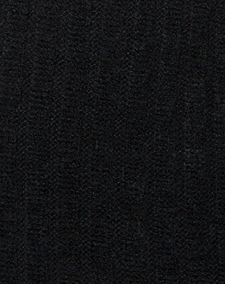 Mabel Ausschnittmieder aus Rippenstrick Schwarz - Image 5