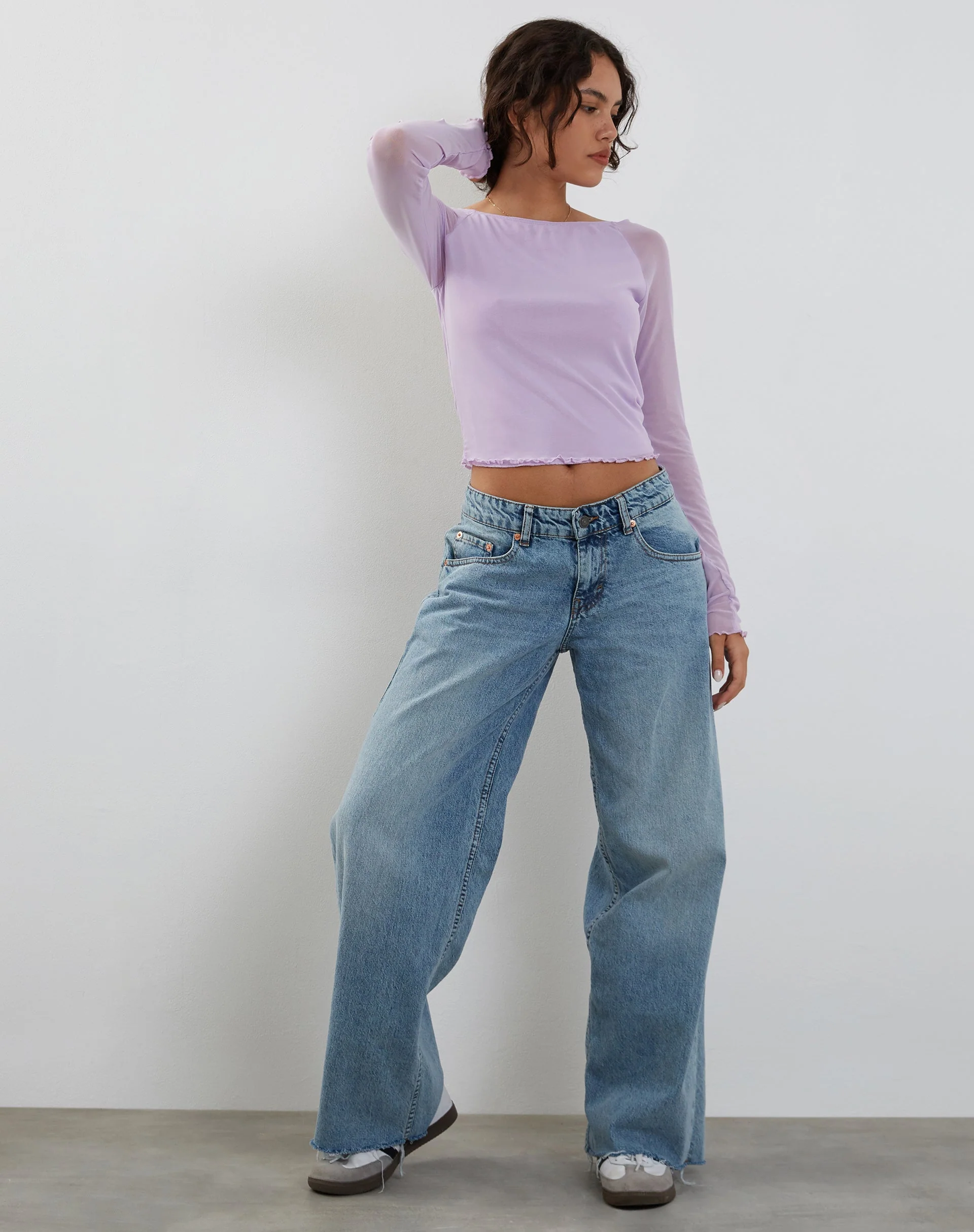 Mahira Langärmeliges Top in Flieder - Image 3
