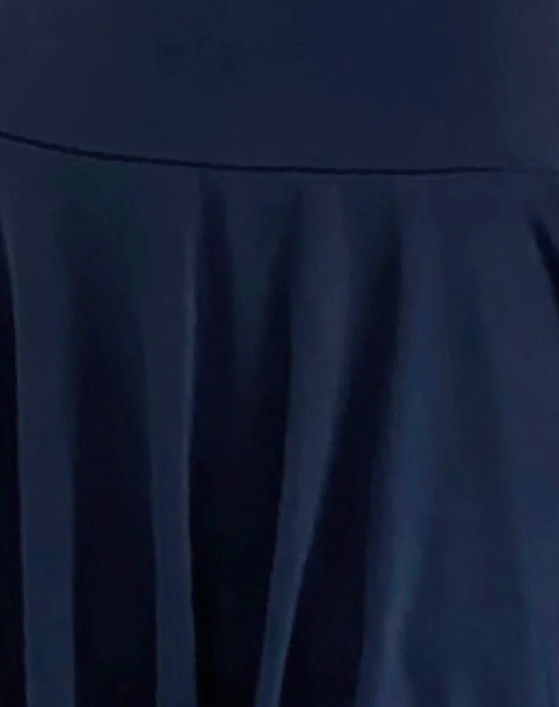 Maisha Minikleid mit offenem Rücken und Schleife in Slinky Navy - Image 5