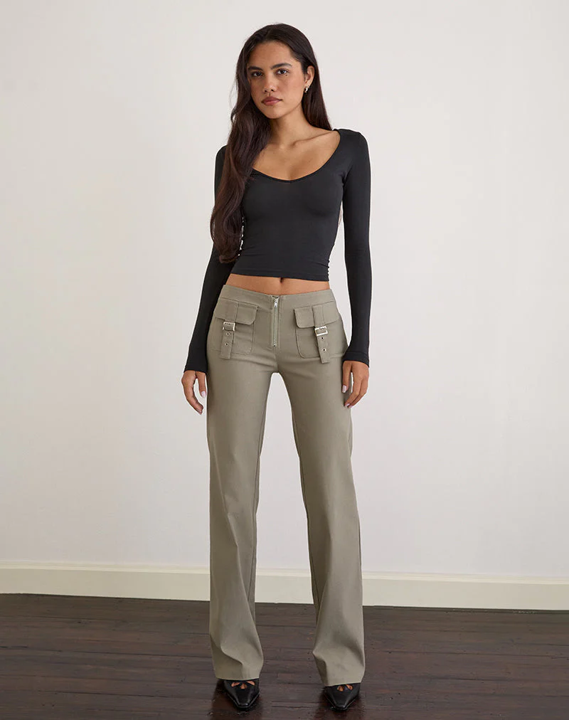 Maite Taschenhose in Tailoring Taupe