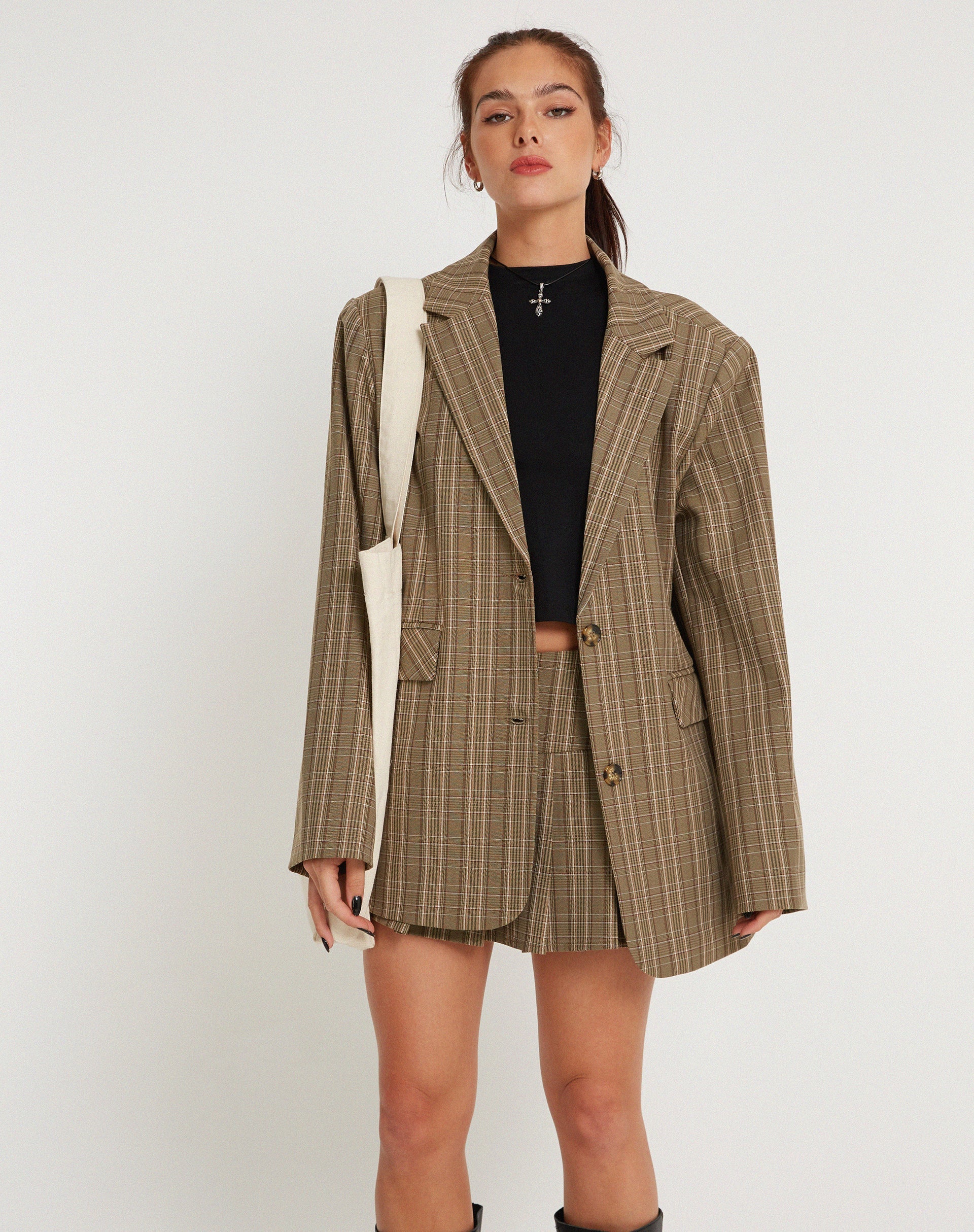 Maiwa Blazer in Karo Braun