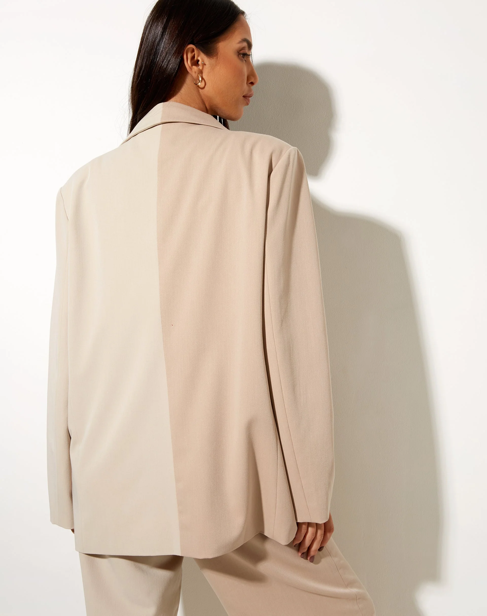Maiwa Blazer in kontrastierendem Tan und Beige - Image 3
