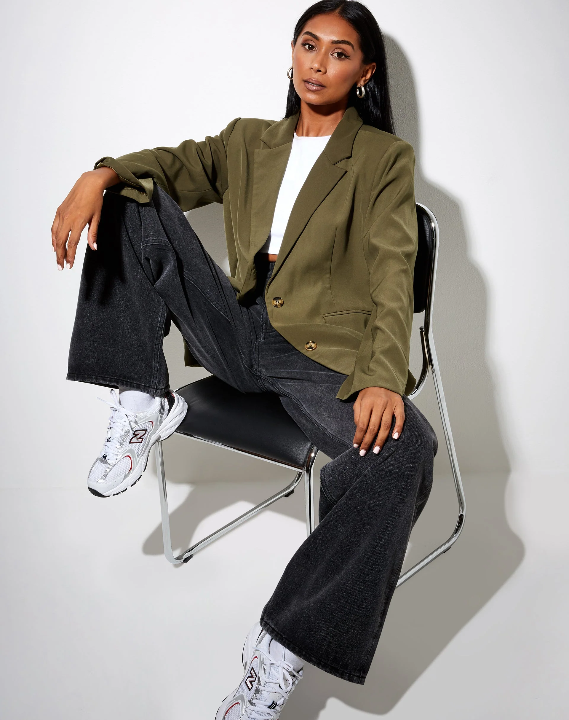 Maiwa Blazer in Khaki - Image 5