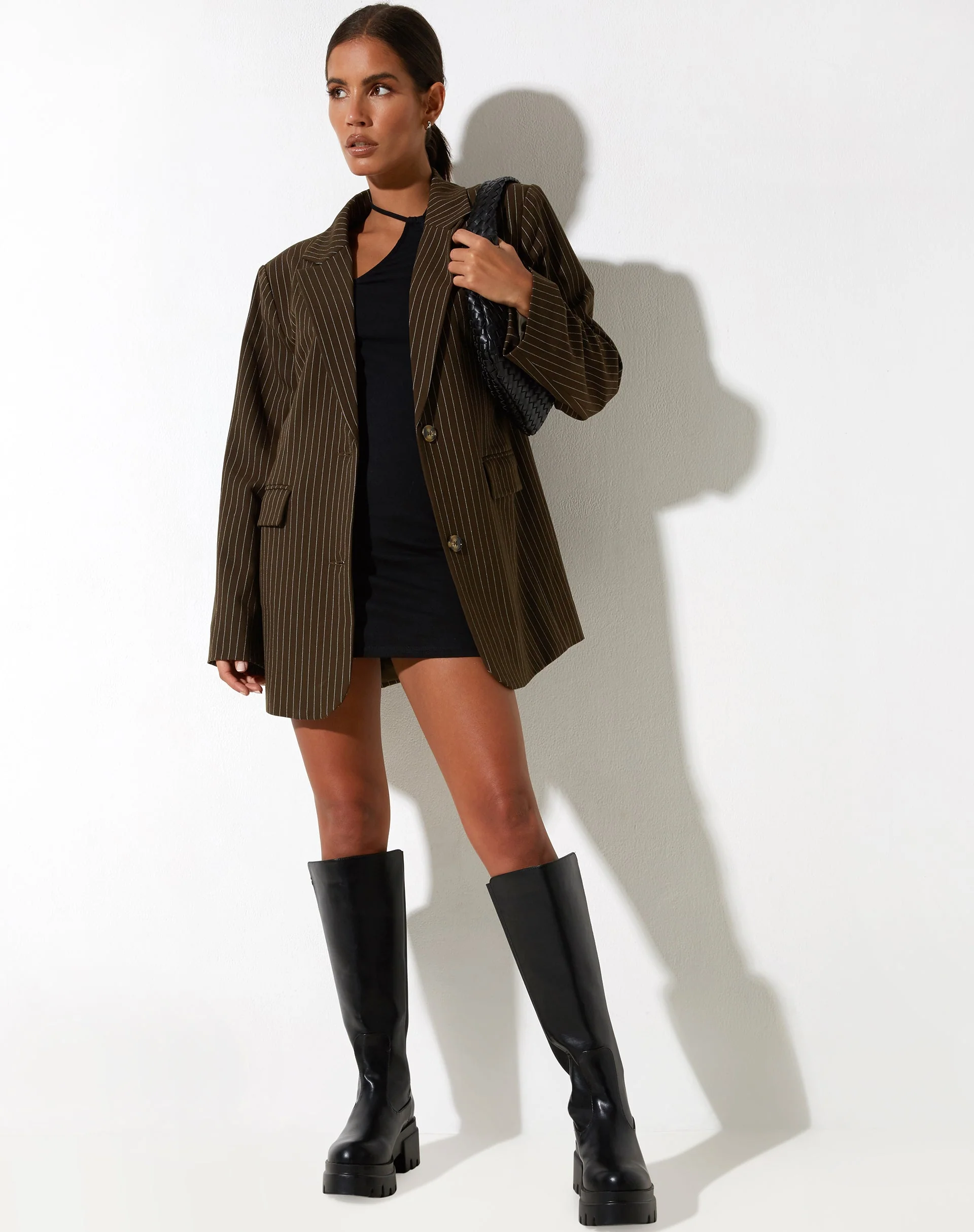 Maiwa Blazer in Nadelstreifen Braun - Image 4
