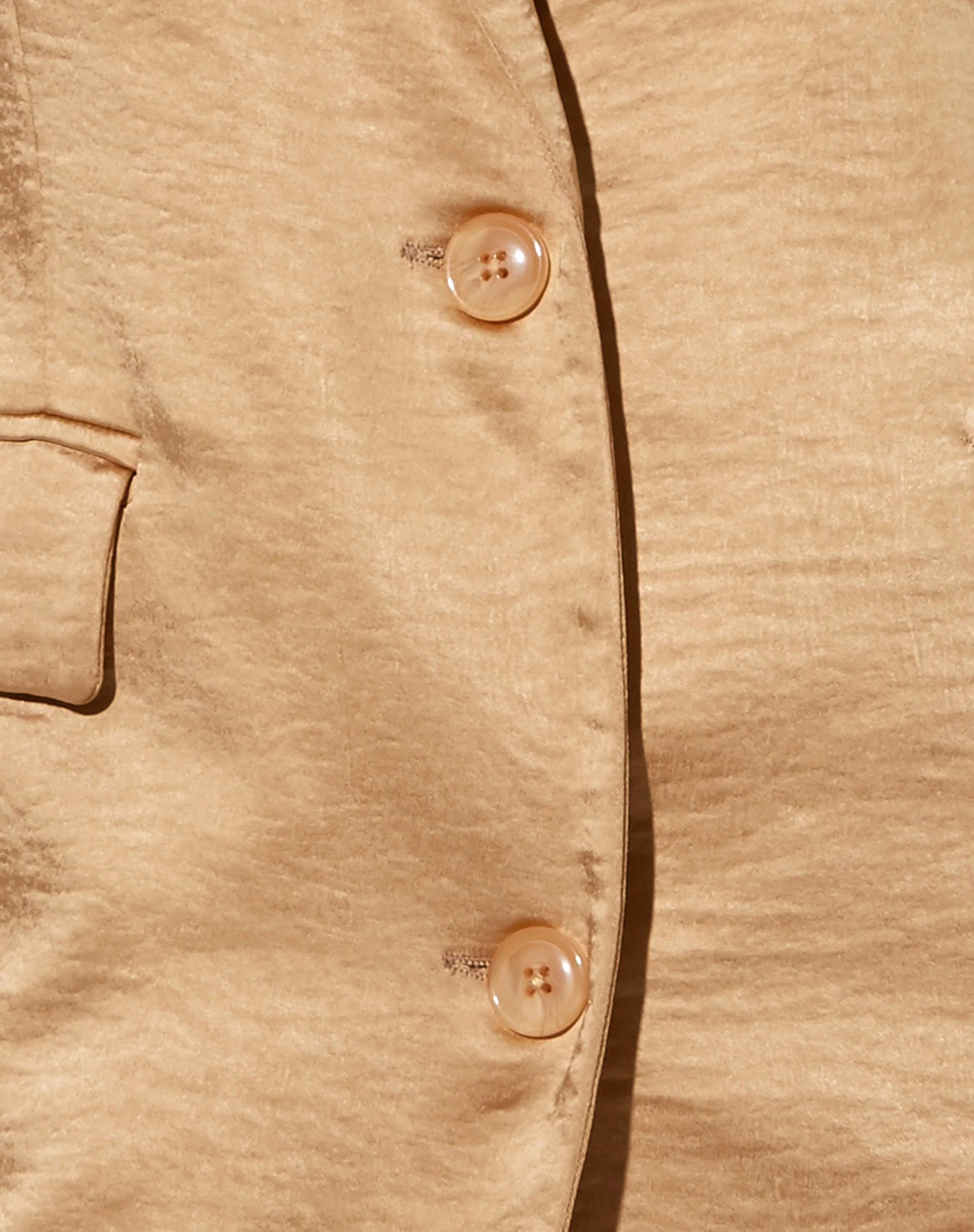 Maiwa Blazer in Satin Golden Sand - Image 6