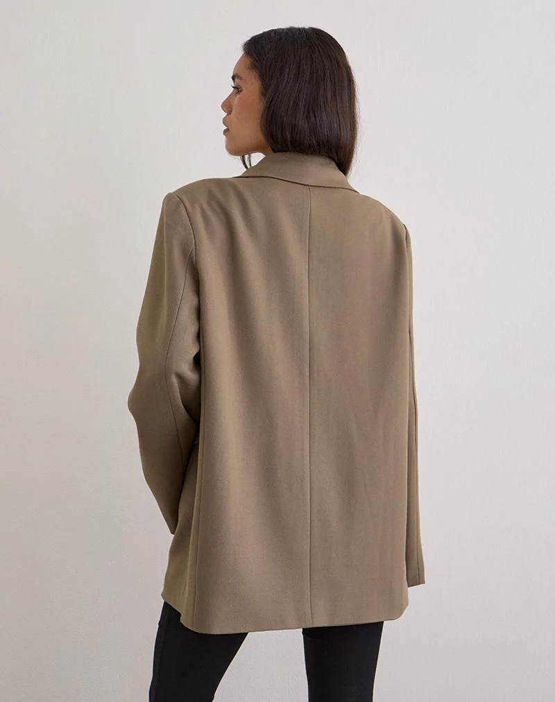 Maiwa Blazer in strukturiertem Schnitt, beige - Image 5