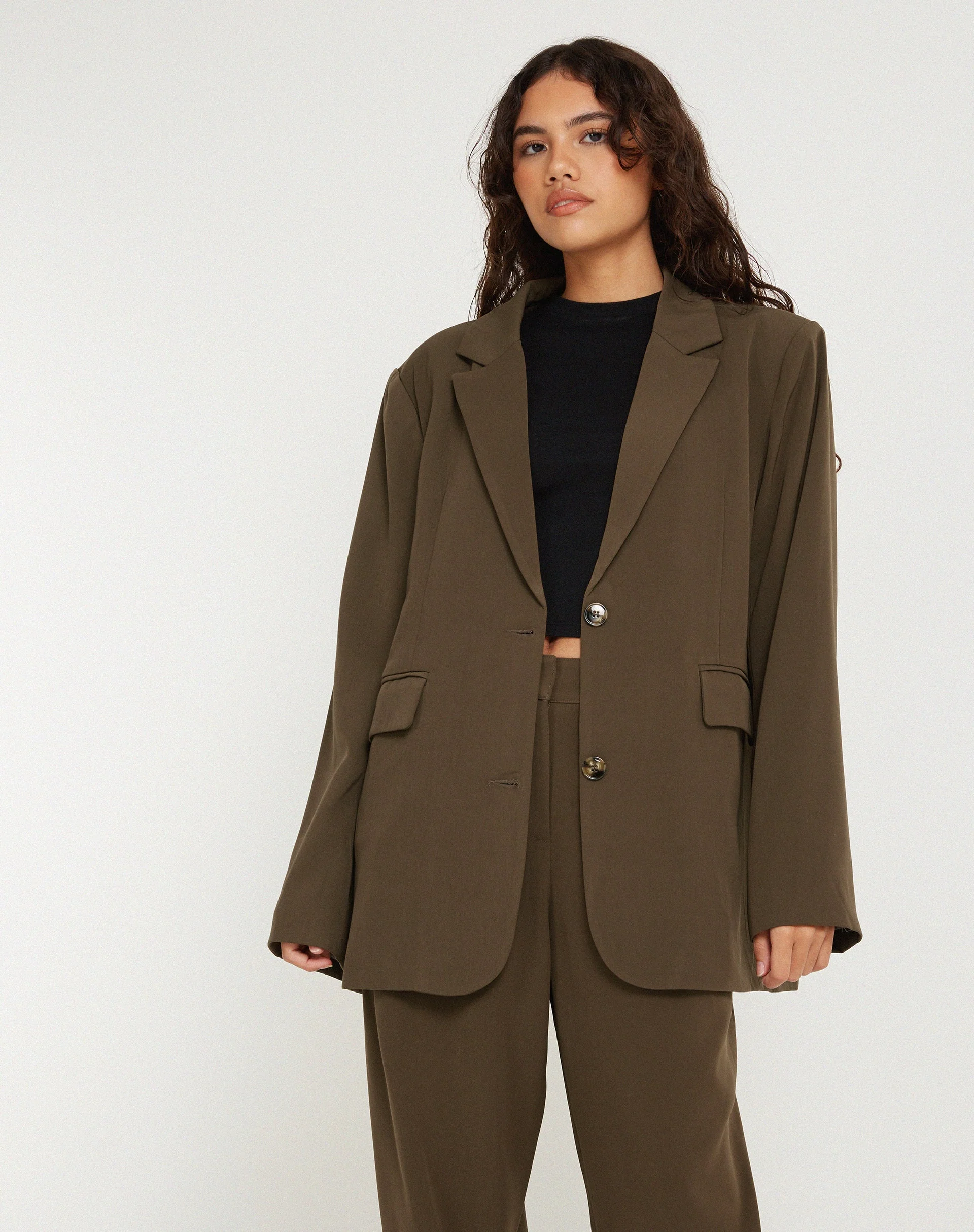 Maiwa Blazer in Tailoring Truffle - Image 3