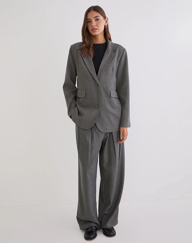 Maiwa Strukturierter Tailoring-Blazer in Anthrazit - Image 2