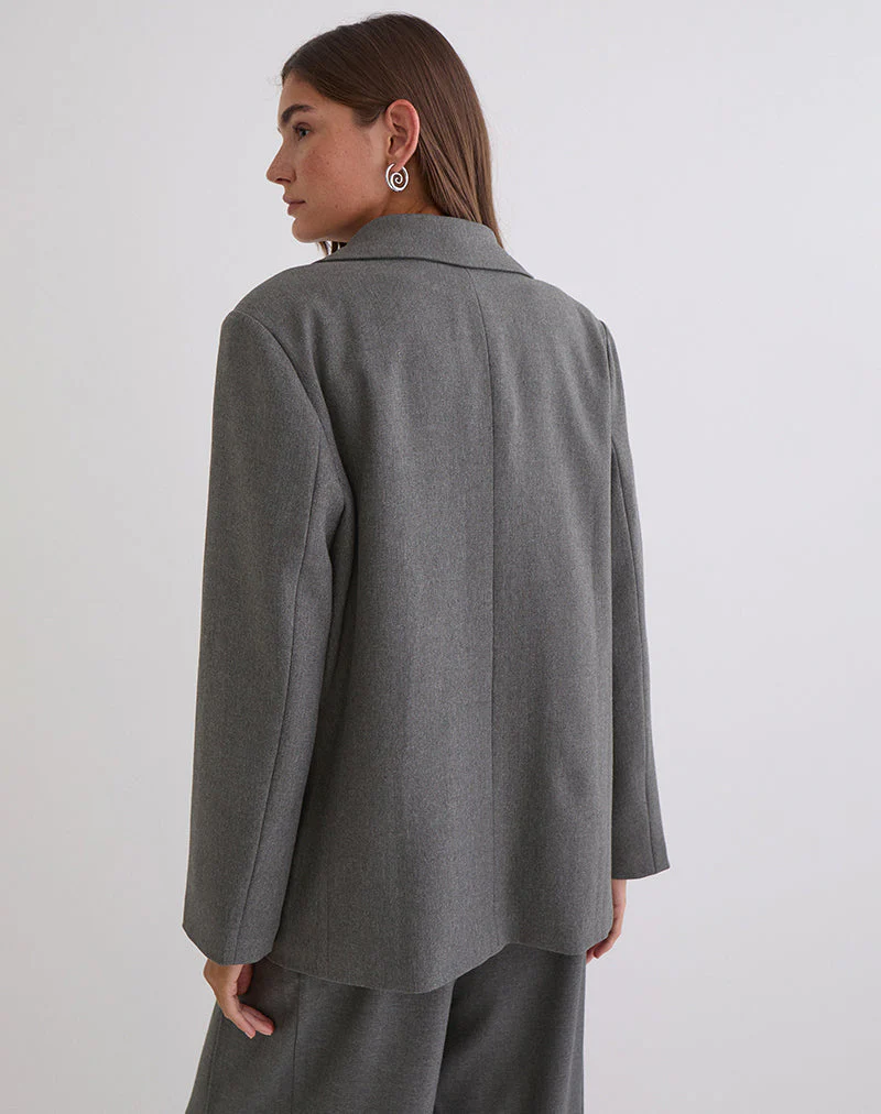 Maiwa Strukturierter Tailoring-Blazer in Anthrazit - Image 3