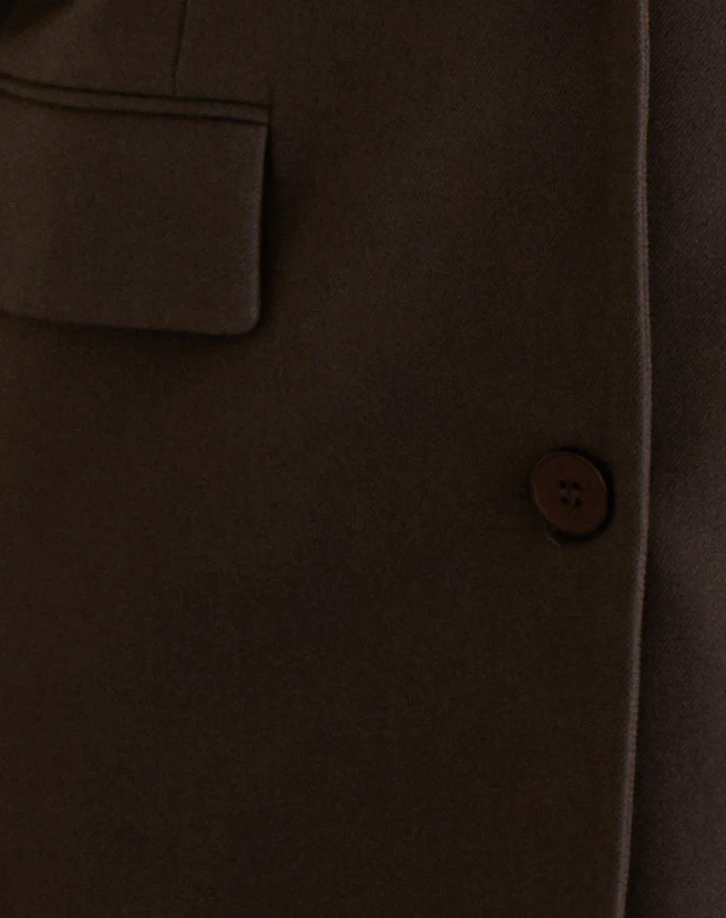 Maiwa Texturierter Tailoring-Blazer in Braun - Image 6