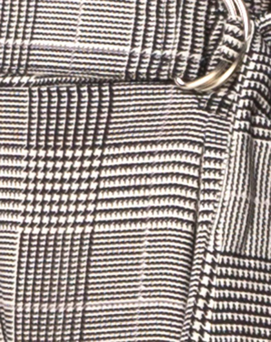 Majustie Hose mit hoher Taille in Charles Check Grau - Image 5