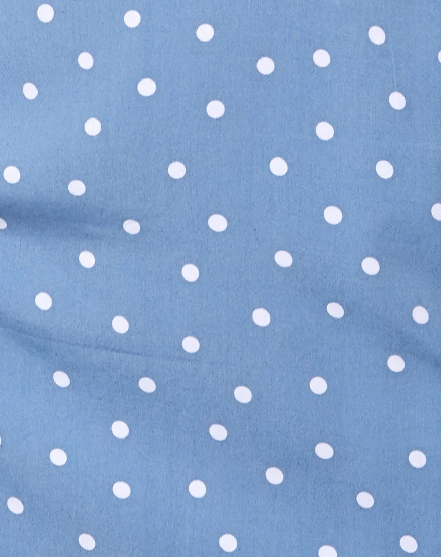 Mala Slip Dress in Skater Polka Blau - Image 5