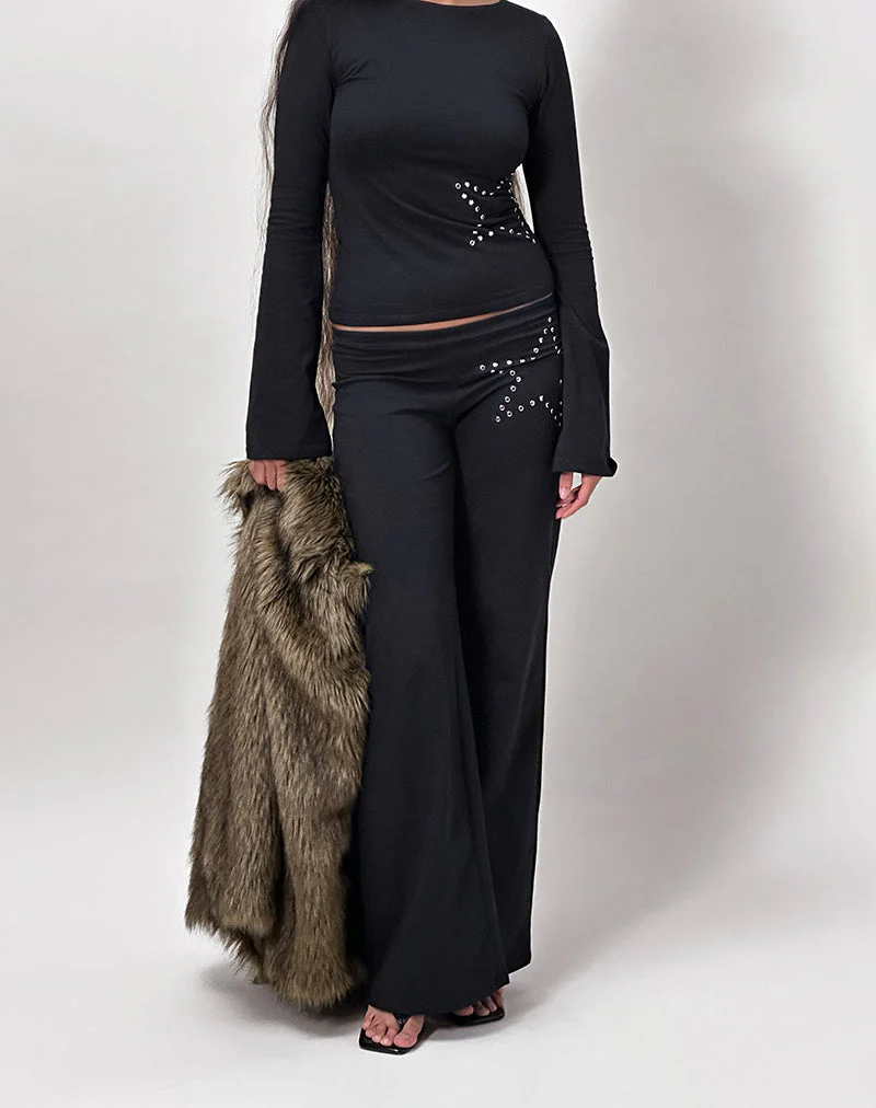 Malakai Langarm-Oberteil in Star Stud Black - Image 5