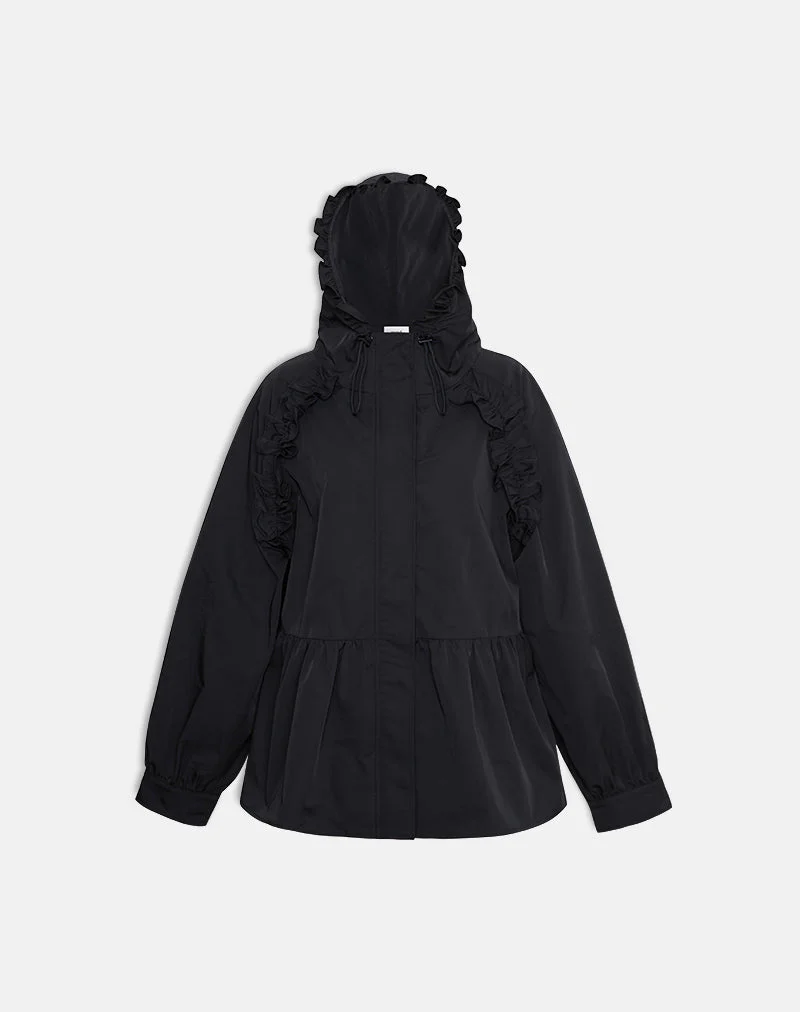 Malcari Schößchen Nylon Jacke in Schwarz - Image 6