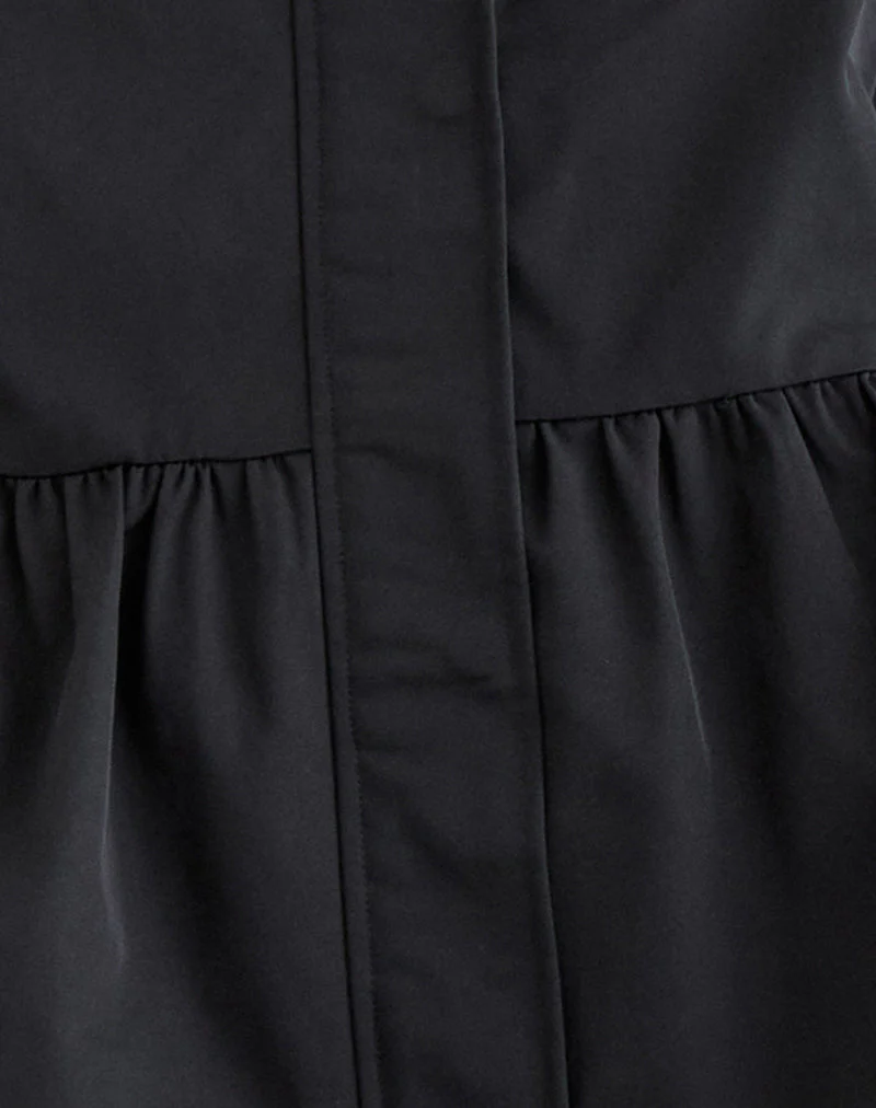 Malcari Schößchen Nylon Jacke in Schwarz - Image 7