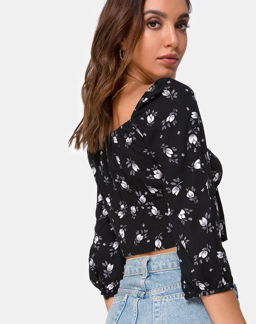 Malon Crop Top in dunkler Tulpe - Image 2