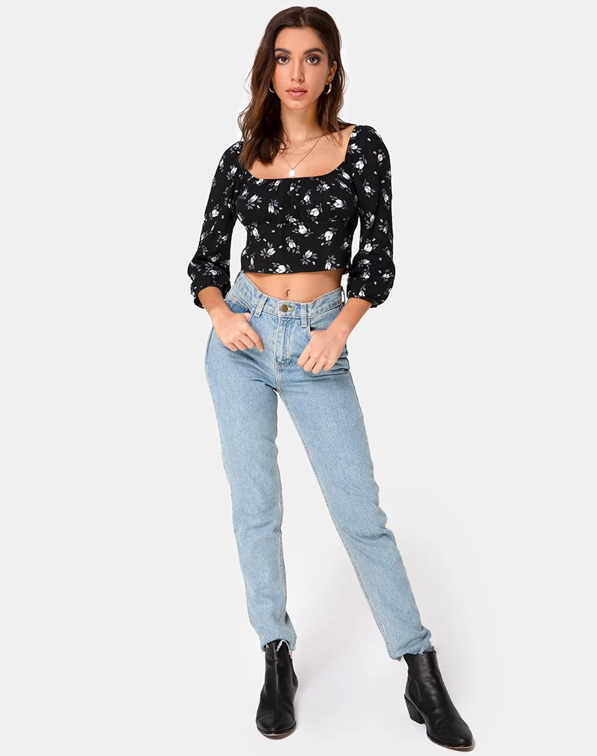 Malon Crop Top in dunkler Tulpe - Image 3