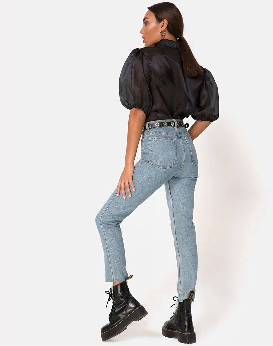 Maloney Bluse aus Organza Schwarz - Image 4