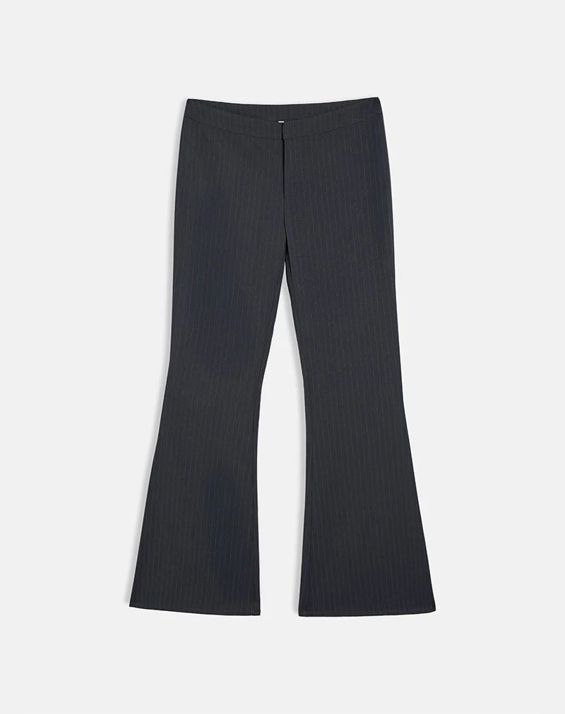 Malvinas Hose in Tailoring Grau Gestreift - Image 3