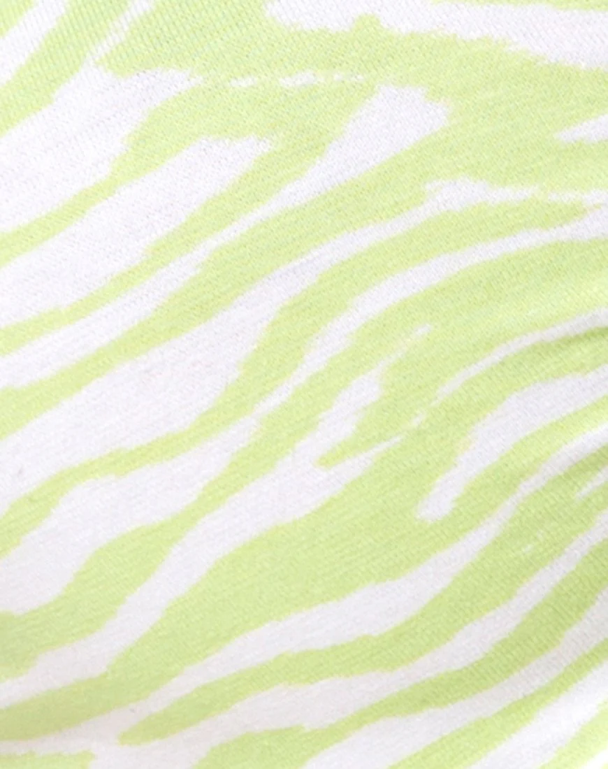 Malz Crop Top in klassischem Zebra limone - Image 6