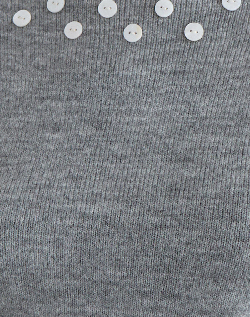 Manahi Pullover aus Perlmuttstrick in Grau - Image 5