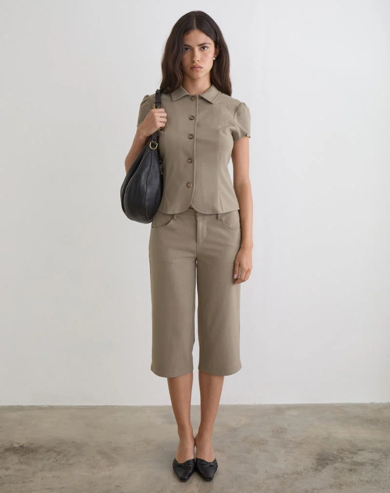 Maorah Bluse in Tailoring Light Taupe - Image 3