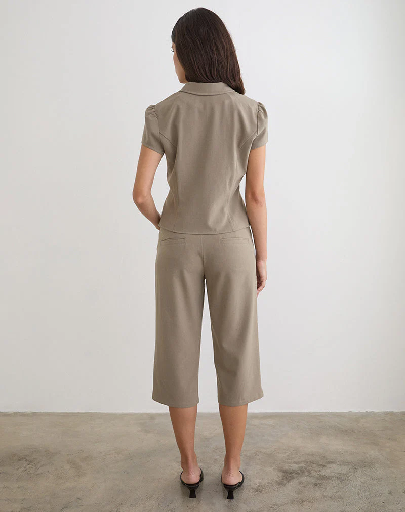 Maorah Bluse in Tailoring Light Taupe - Image 4
