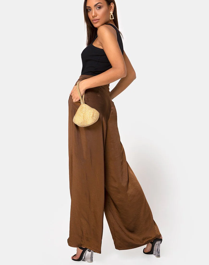 Mara-Hose in Satin Braun - Image 4