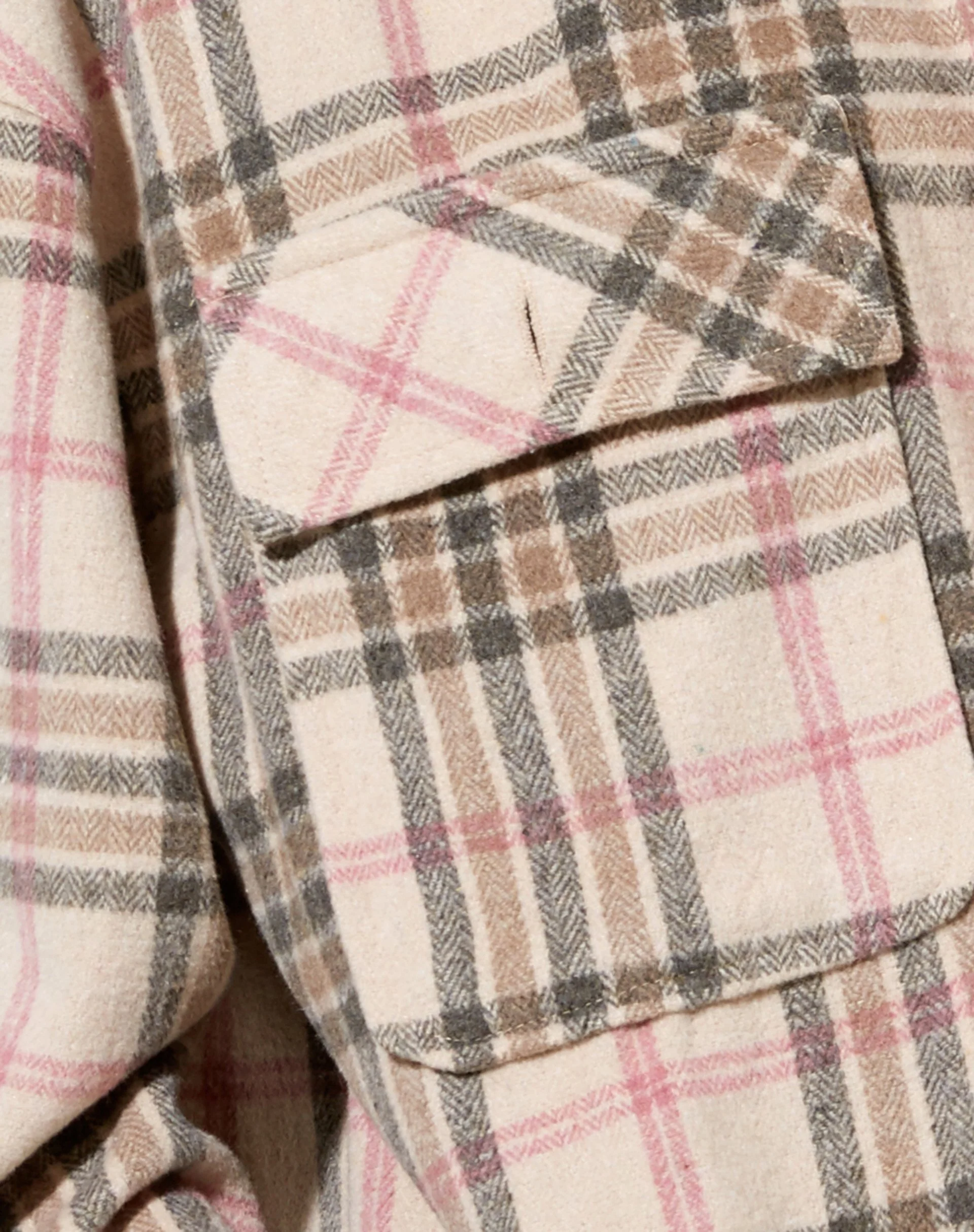 Marcel Hemd in großem Karo Rosa Weiß Tan - Image 6