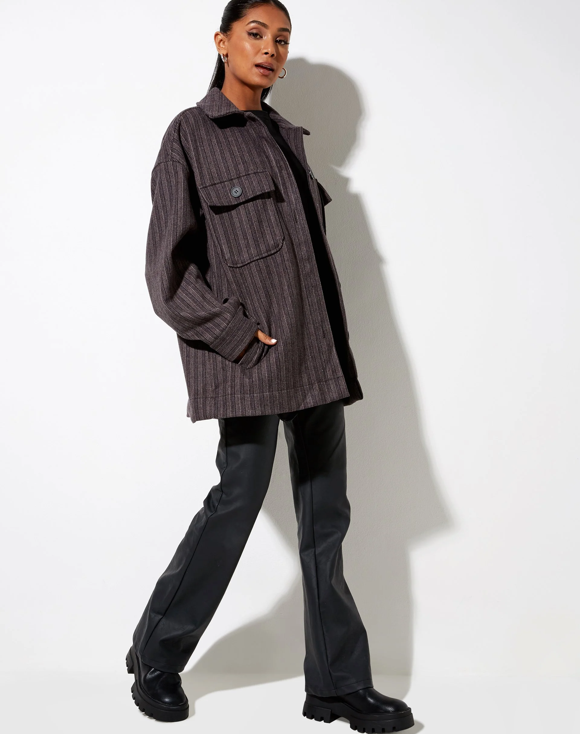 Marcel Hemd in Schwarz und Grau gestreift - Image 5
