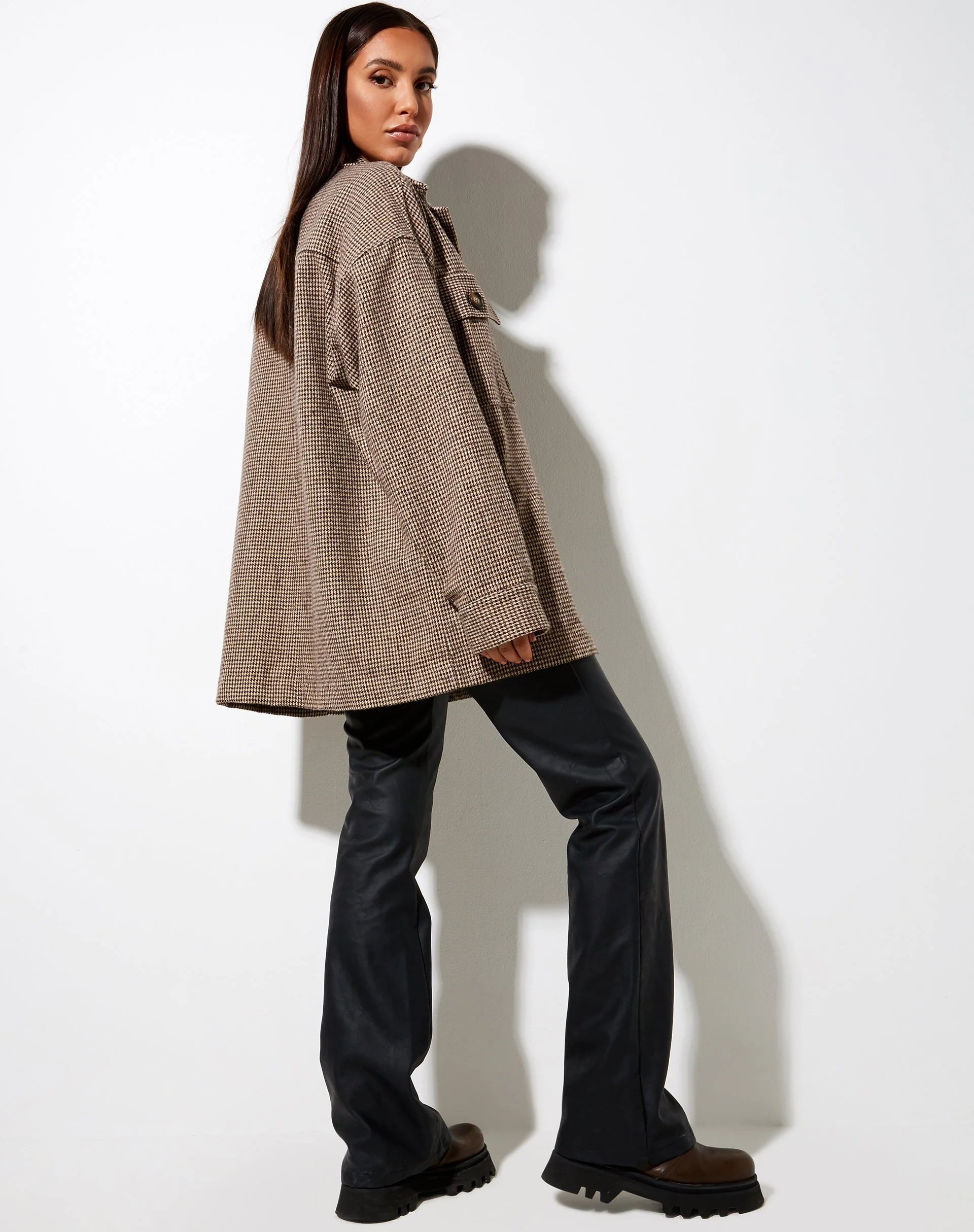 Marcel Hemd aus Houndstooth Braun - Image 5
