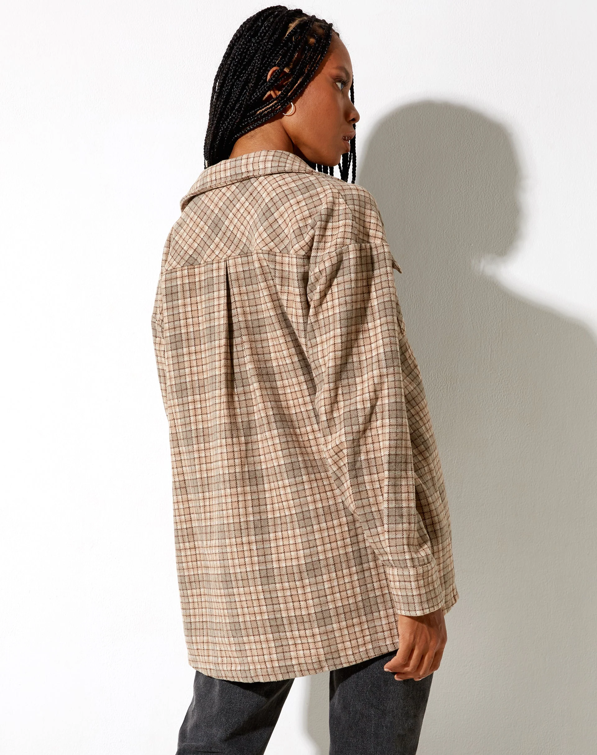 Marcella Hemd in Grau Tan Braun - Image 2