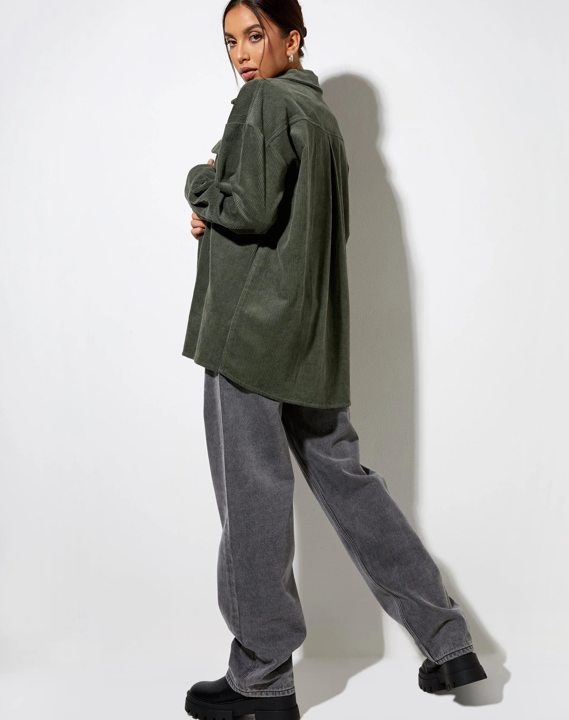 Marcy Hemd aus Kord Khaki - Image 2