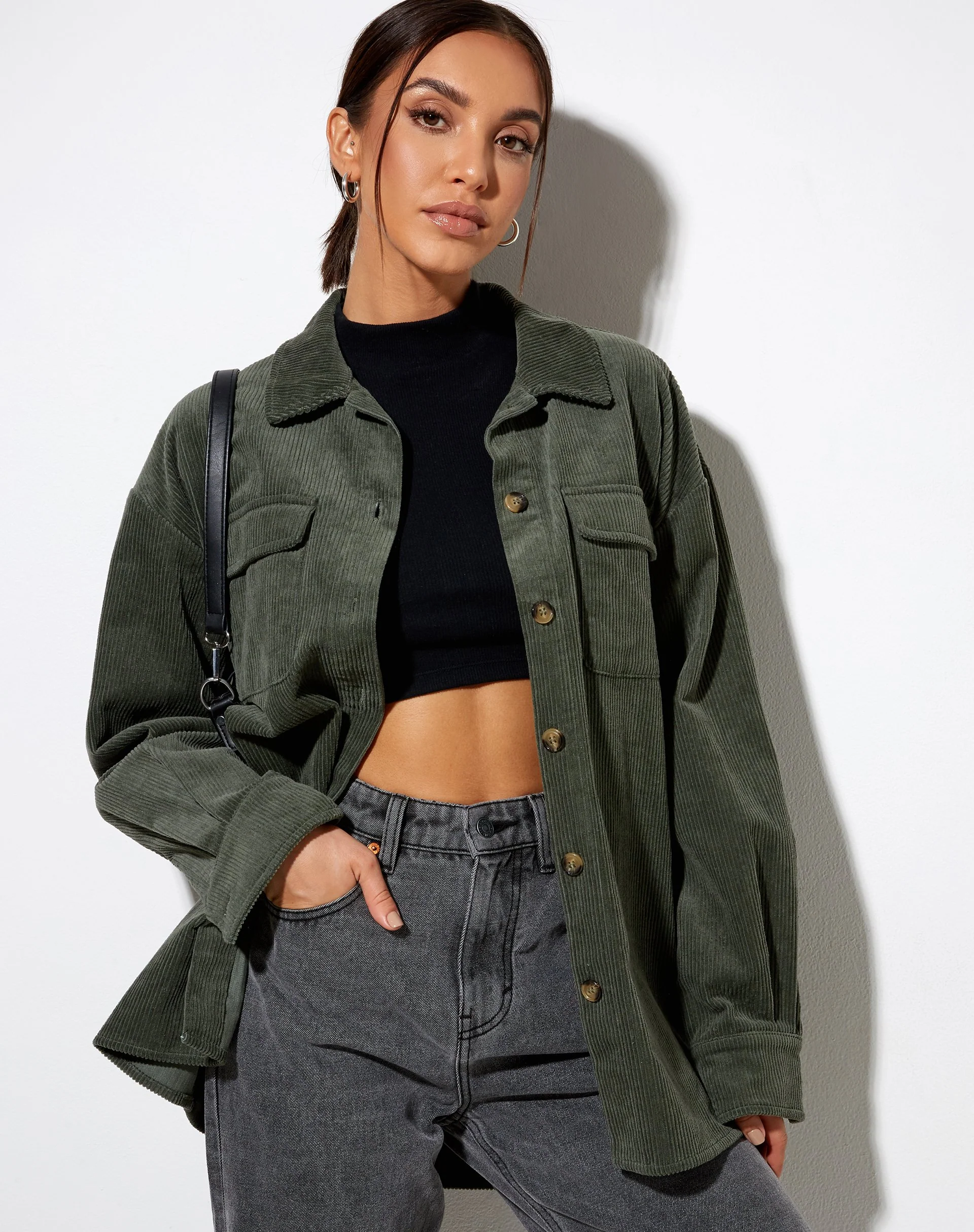 Marcy Hemd aus Kord Khaki - Image 3