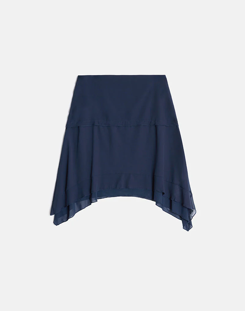 Marella Midirock aus Chiffon in Blau Graphit - Image 4