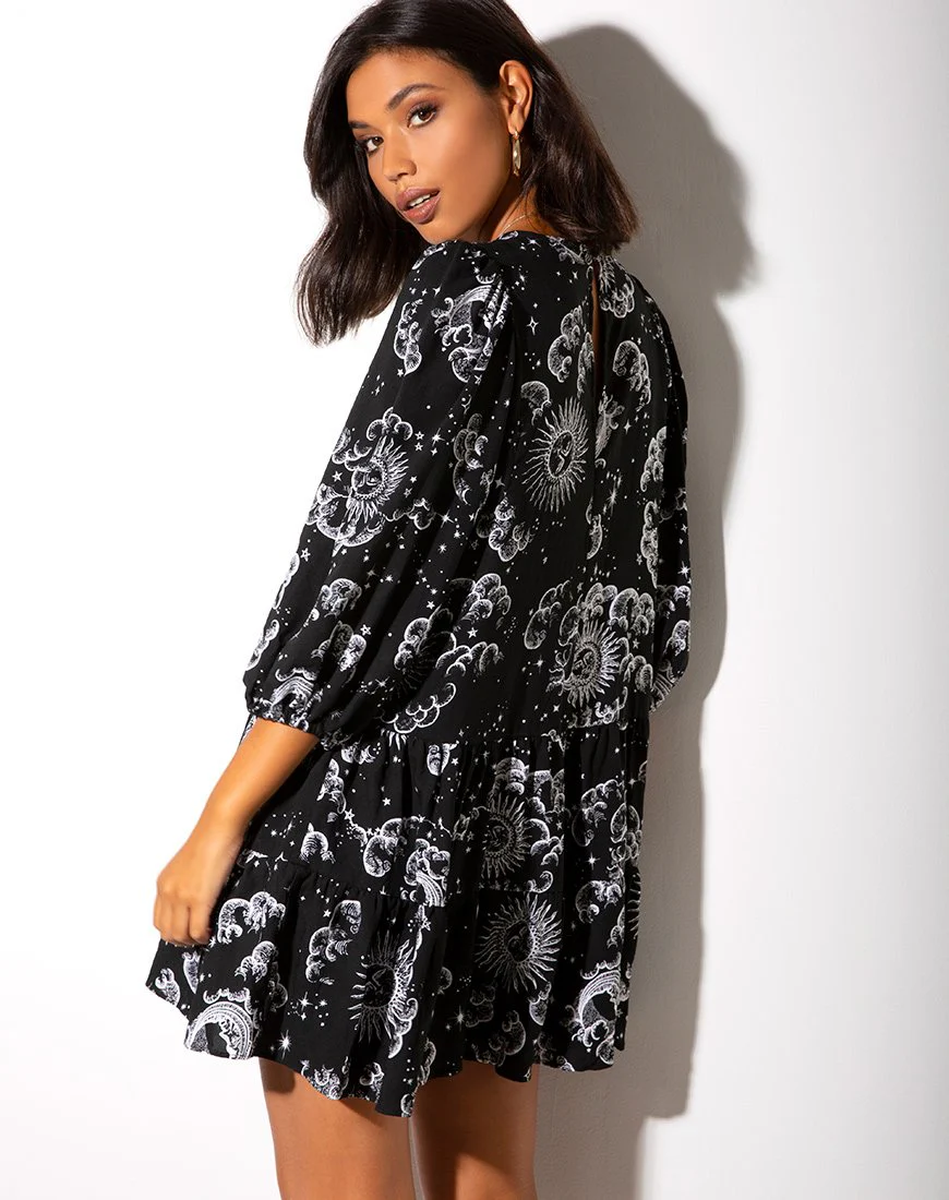 Mareta Tee-Kleid in Night Sky Schwarz - Image 2