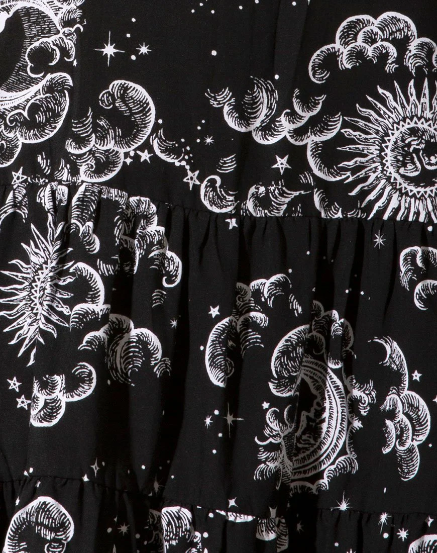 Mareta Tee-Kleid in Night Sky Schwarz - Image 5