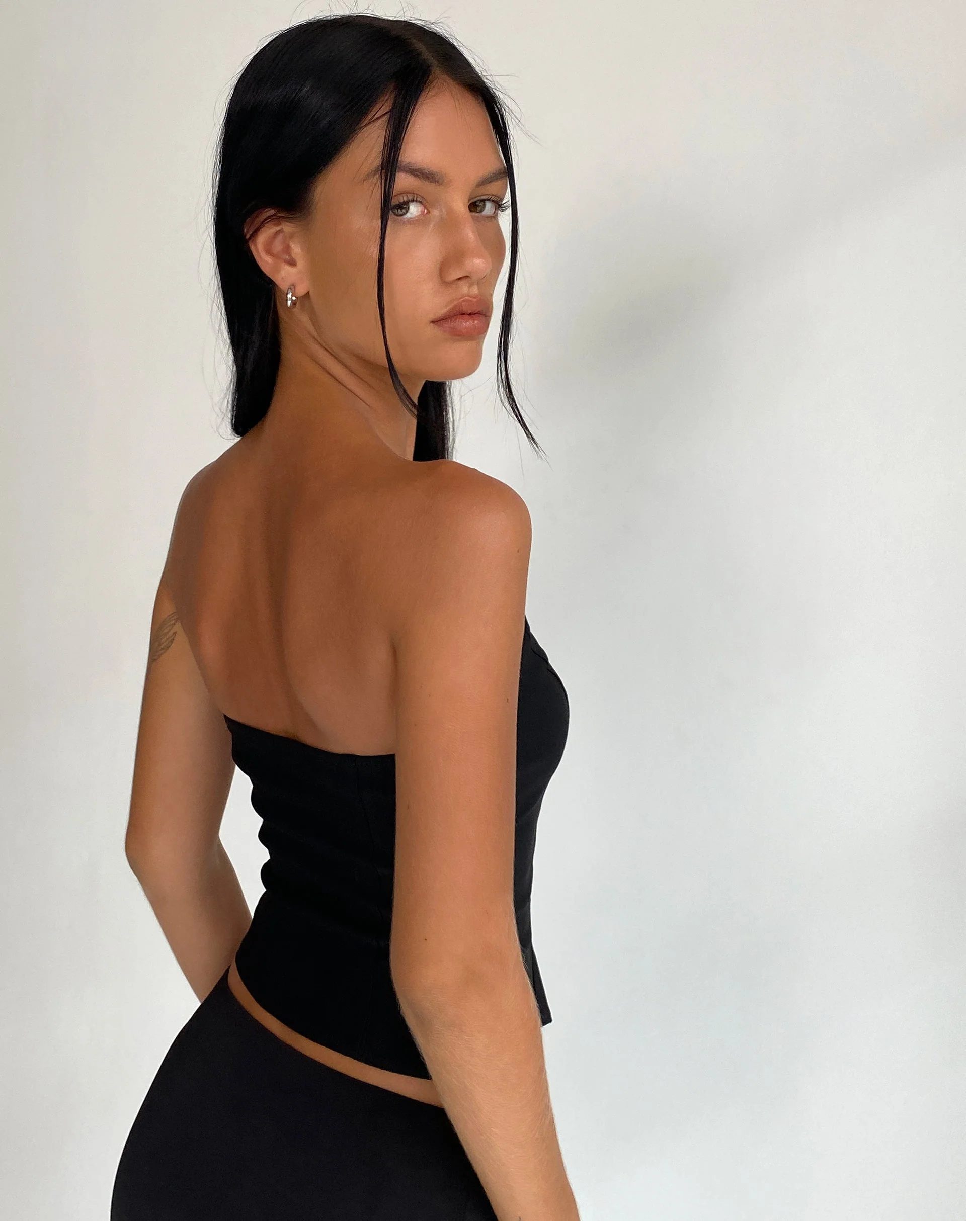 Maribaya Longline-Korsett-Top in Schwarz - Image 5