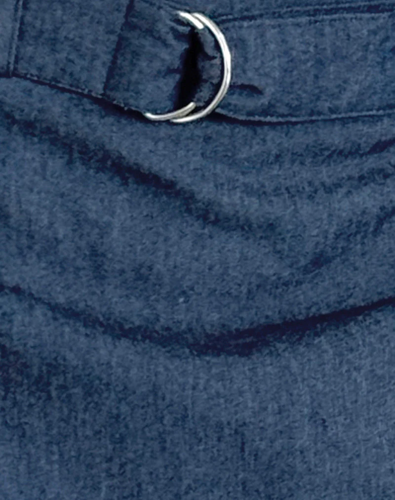 Marine Rock mit Gürtel aus Denim Chambray Indigo - Image 5
