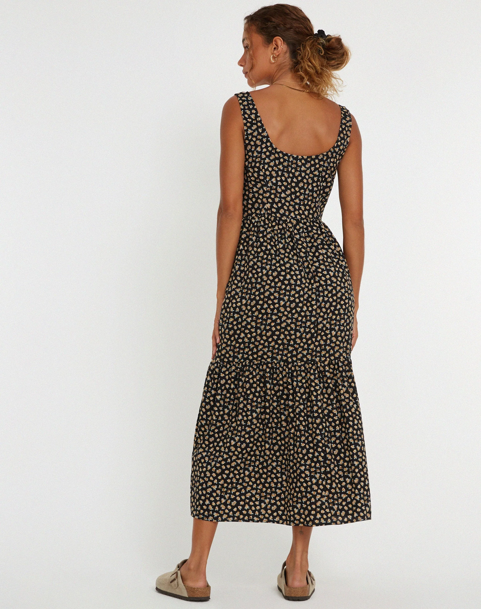 Marisol Maxikleid in Ditsy Floral Bronze - Image 4
